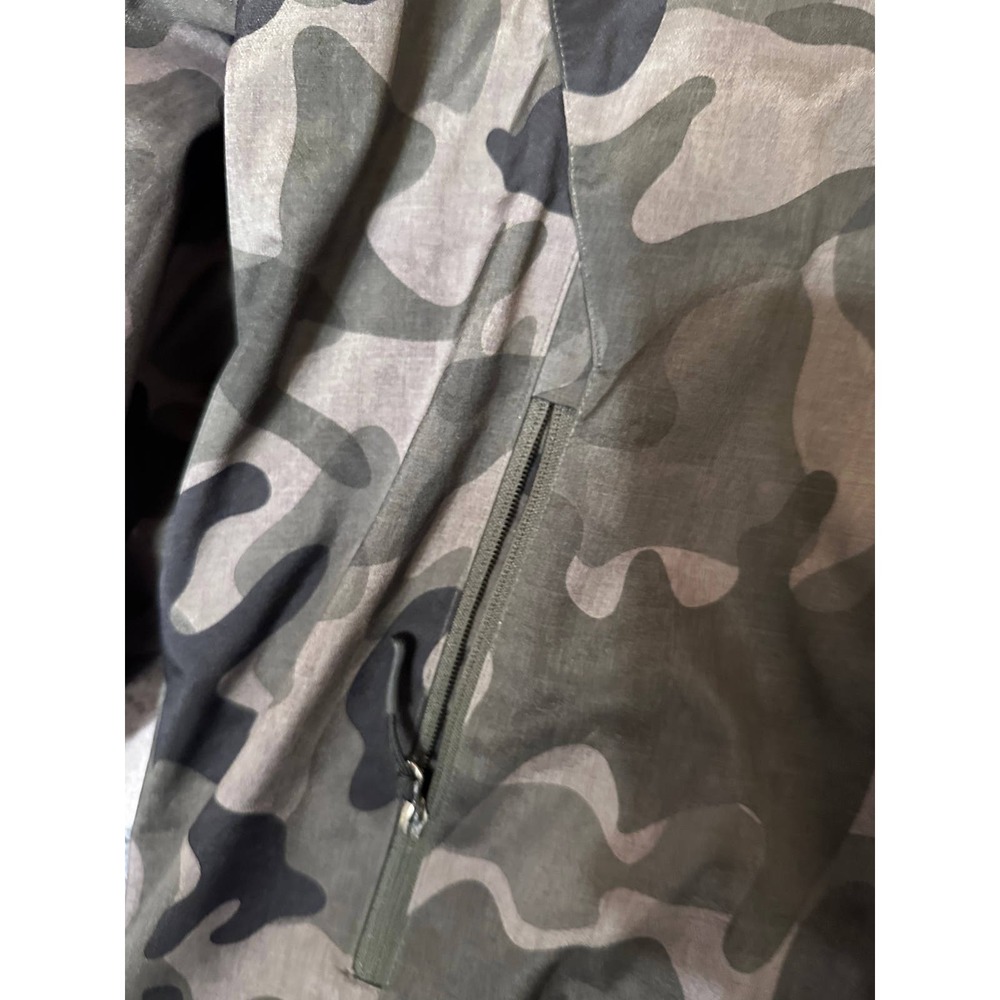 Free Tech Softshell Jacket Mens 2XL Green Camouflage Long Sleeve Stand Up Collar